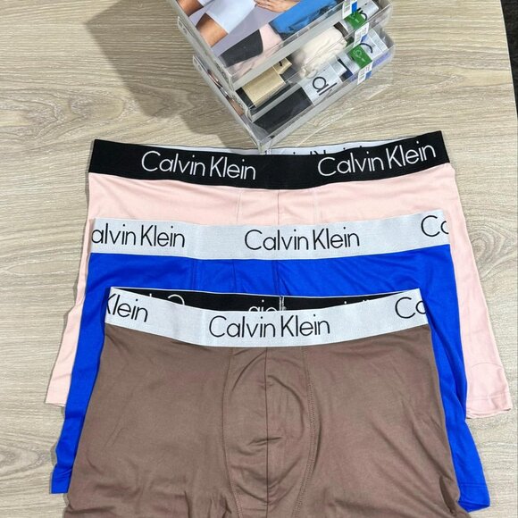 NWT MENS CALVIN KLEIN MICROFIBER STRETCH BOXER BRIEFS 3 PACK SEALED BOX - Picture 2 of 7